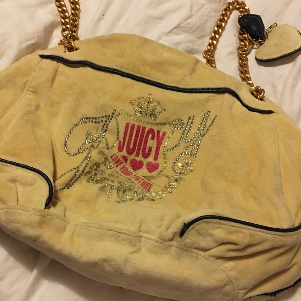 3/$30 Juicy Couture Suede Purse with chain straps